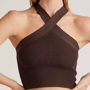 Babaton Sculpt Knit Criss Cross Cropped Tank